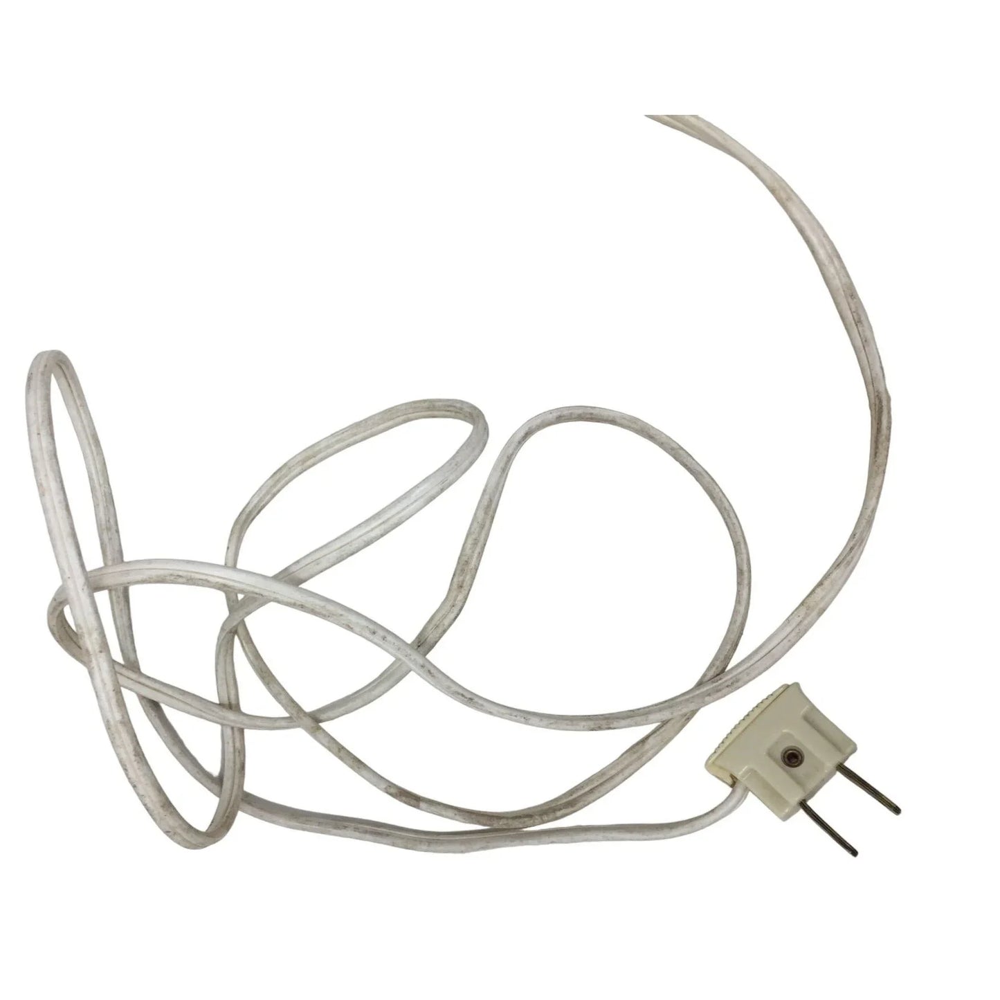 White and Gold Curved, Wide Corded Lamp (No Bulb)- Made in Japan A+ Stuff A+ Stuff