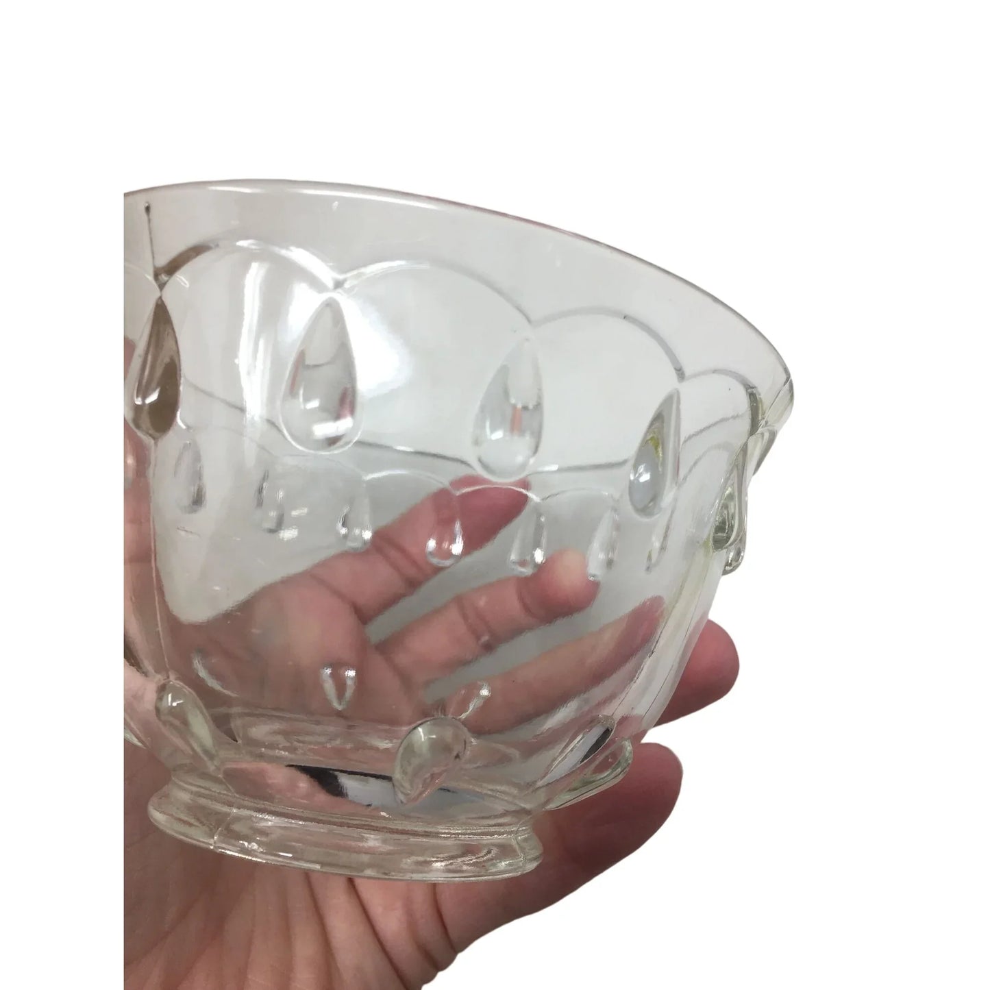 Small Crystal Serving Dish / Bowl - Watermelon seed looking pattern - A+ Stuff