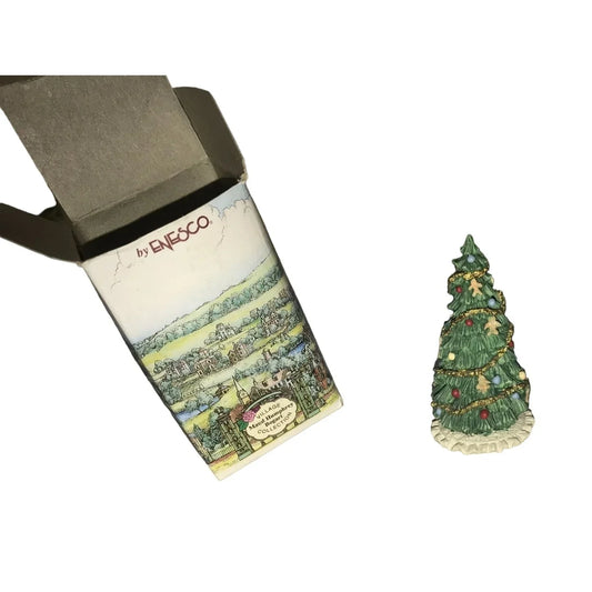 Enesco Small Miniature Village Maud Humphrey Bogart Collection Christmas Tree - A+ Stuff