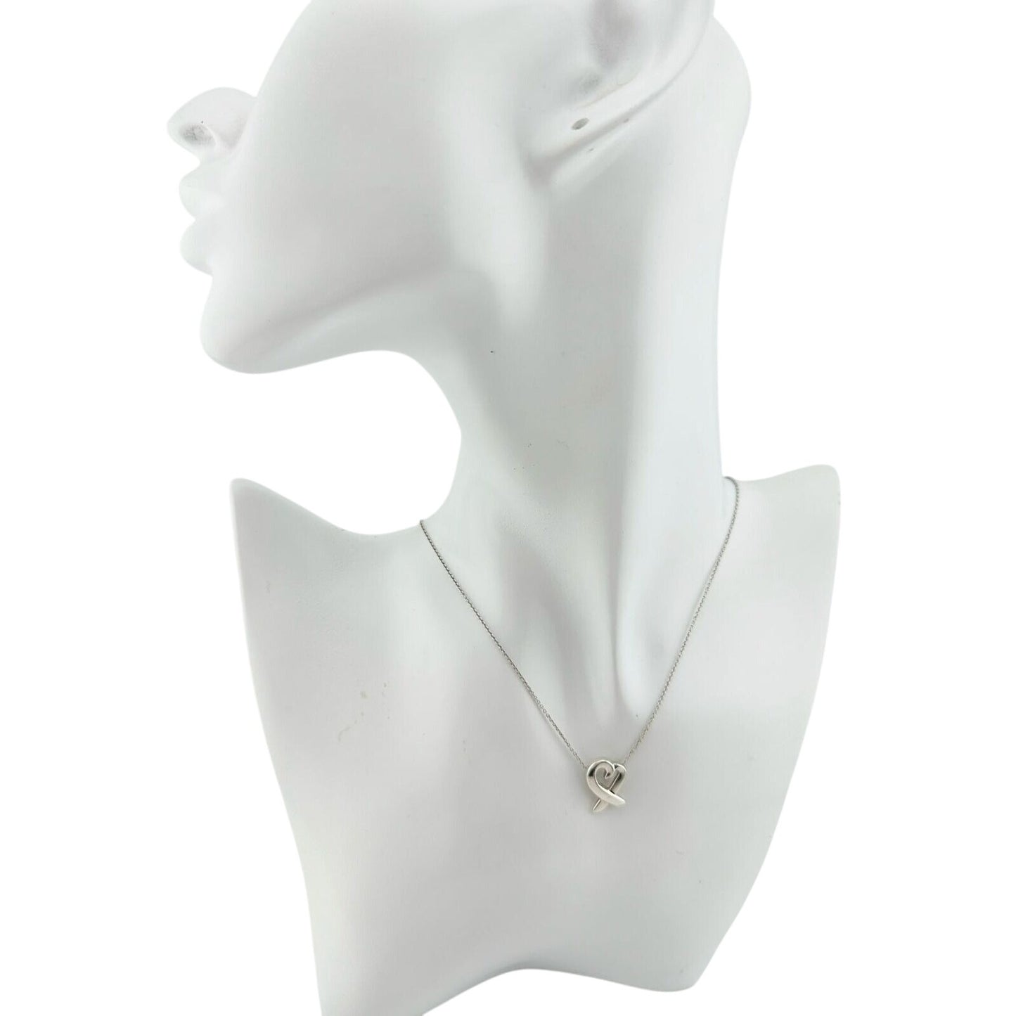 Tiffany & Co Paloma Picasso Small Loving Heart Pendant Necklace 16" Chain