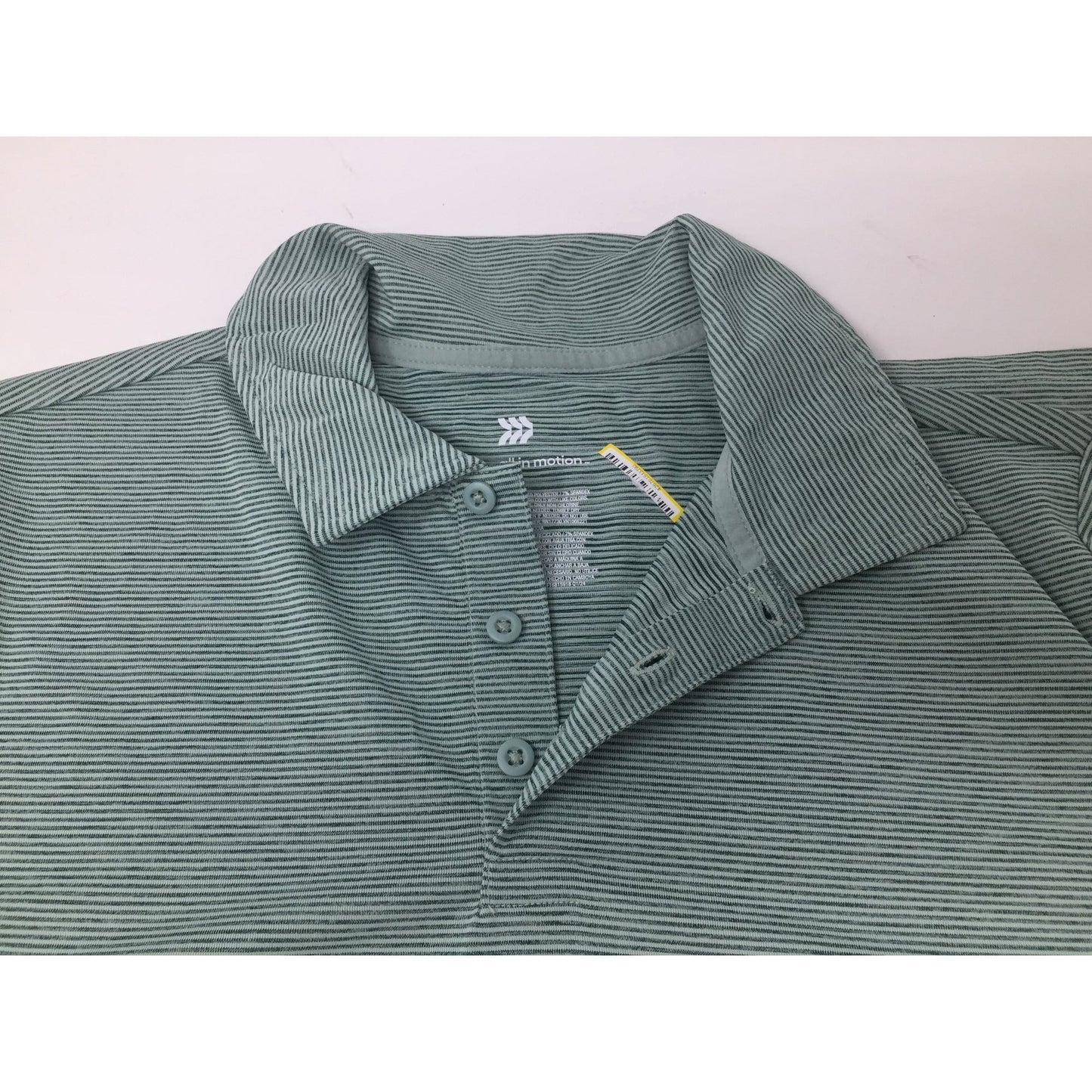 All in Motion Target Unisex Size L Striped Green Collared Shirt - A+ Stuff