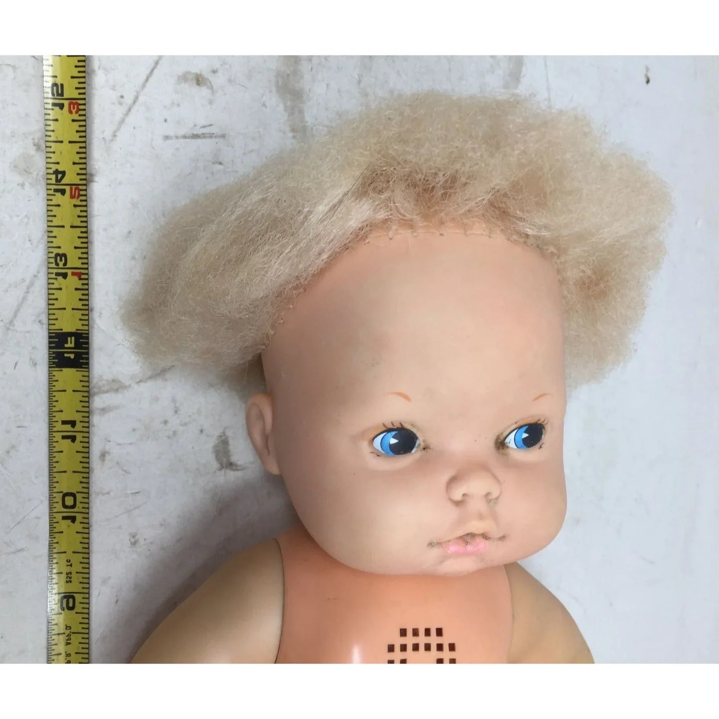 Vintage 1975 Mattel Battery Operated Baby doll- blonde hair / blue eyes mattel A+ Stuff