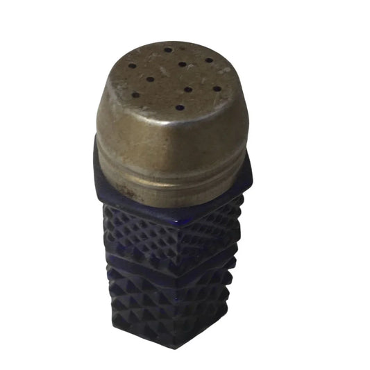 Vintage Cobalt Blue Single Glass Salt/Pepper Shaker- Made in China A+ Stuff A+ Stuff