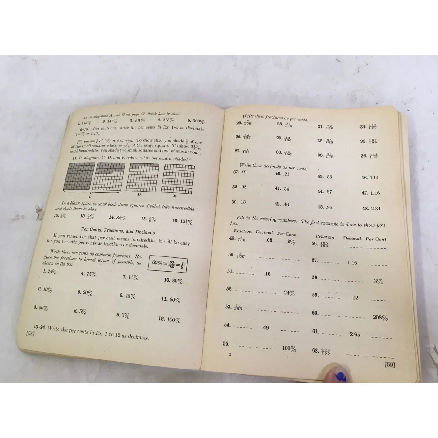 REVIEW ARITHMETIC TEXTBOOK 2 Army Institute Madison, Wisconsin Paperback Book - A+ Stuff