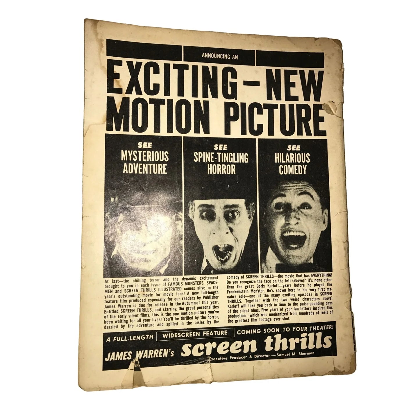 Vintage Screen Thrills Illustrated #7 Captain America, Robin Hood, Lion Man - A+ Stuff