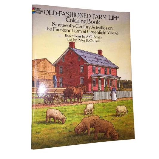 1990 Old-Fashioned Farm Life Coloring Book by Dover Coloring Book - A+ Stuff