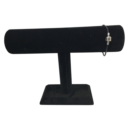 Women's Silver and Black Rope Bracelet