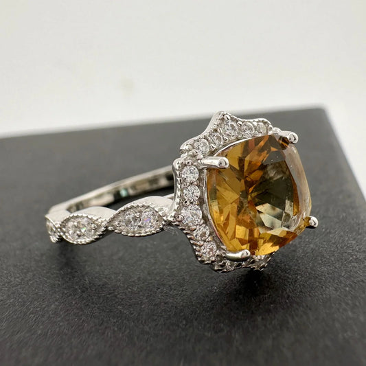 Pretty and Petite Antique Style Lab Created Sultanite Ring Size 8 - A+ Stuff