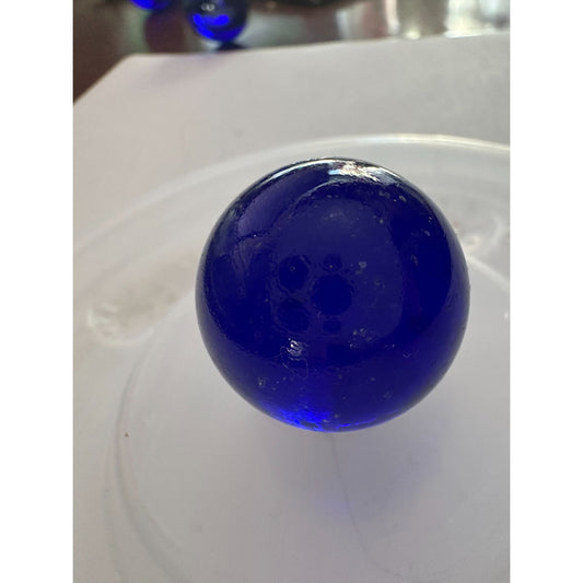 Set of 10 Vintage Royal Blue Large Shooter Marbles