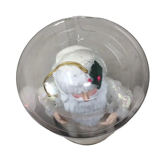 Illuminated White / Silver Santa Claus Christmas Tree Topper New in Box - A+ Stuff