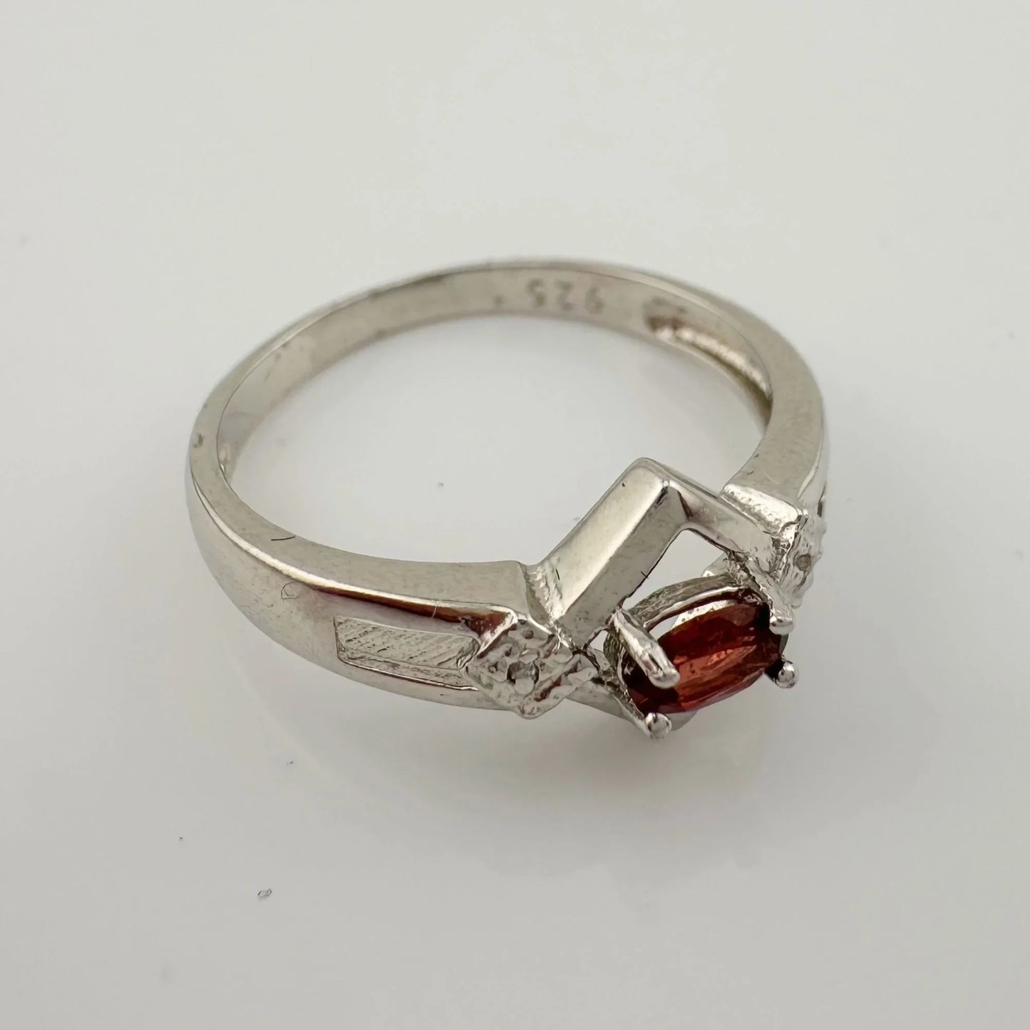 Romanitc and Beautiful Natural Garnet Ring Size 8 - A+ Stuff