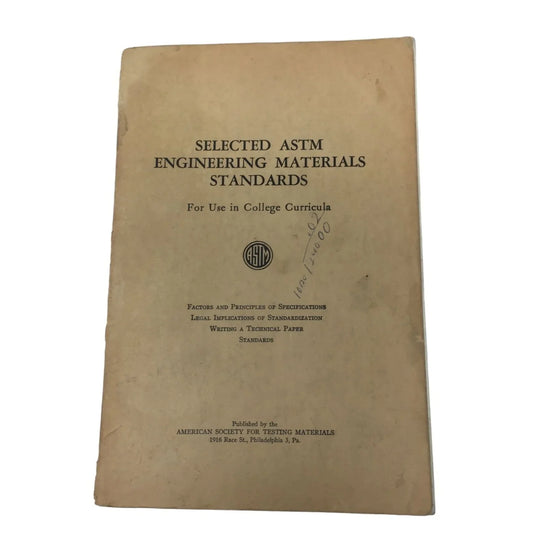 Selected ASTM Engineering Materials Standards for Use in College Curricula Paperback - A+ Stuff