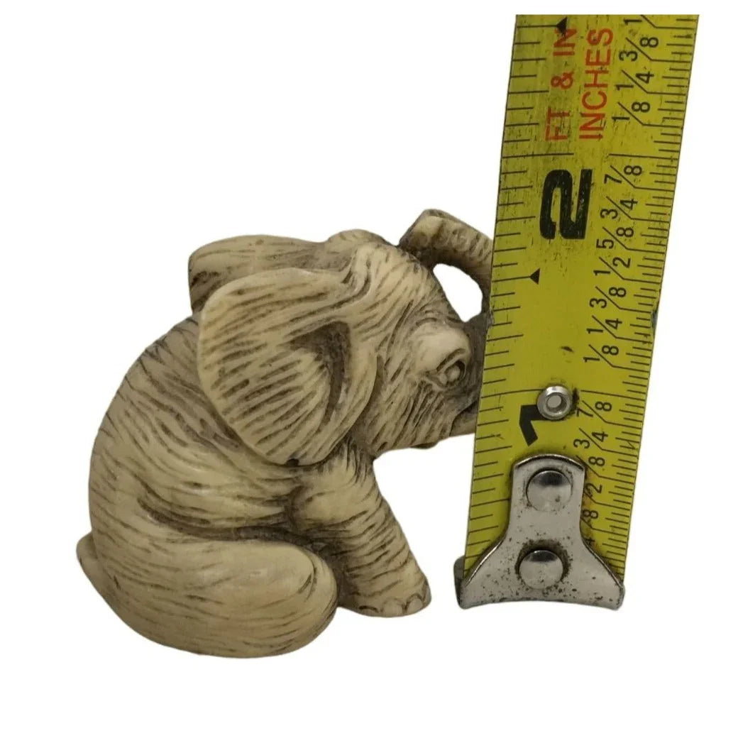 Vintage 1960s Resin Baby Elephant Figurine Made In Italy A+ Stuff A+ Stuff