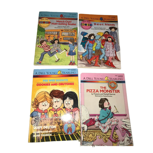 Vintage Set of 4 Dell Young Yearling Paperback Children's books - A+ Stuff