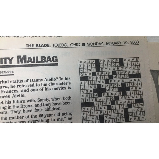 The Blade Vintage Collectible Newspaper Jan. 10, 2000 the blade A+ Stuff