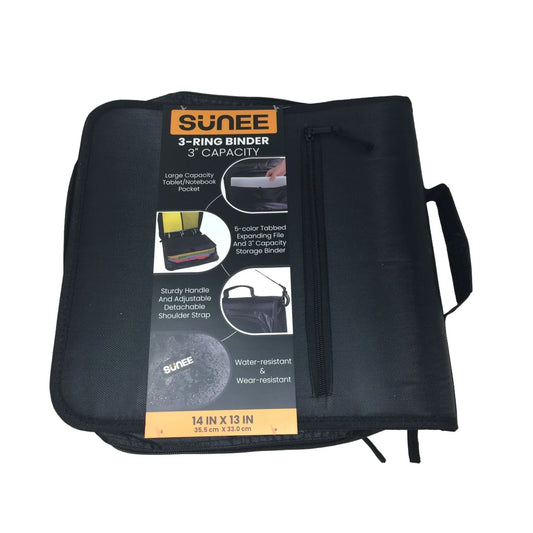 Zipper Binder Bag with Laptop Pocket and Shoulder Strap-3 Inches- 3-Ring Organizer Binder A+ Stuff A+ Stuff