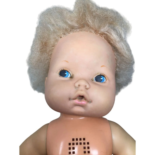 Vintage 1975 Mattel Battery Operated Baby doll- blonde hair / blue eyes mattel A+ Stuff
