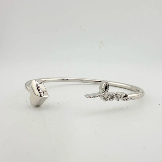 Sterling Silver "LOVE" Cuff Bracelet - A+ Stuff