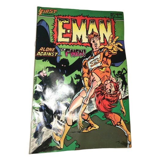 E-Man Alone Against The F Men Vintage May #2 First Comics Comic Book - A+ Stuff