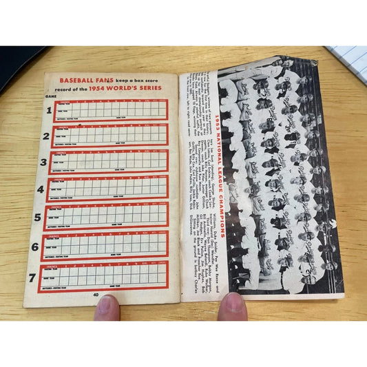 1954 9 League Professional Baseball Schedule Vintage Collectible Book - A+ Stuff