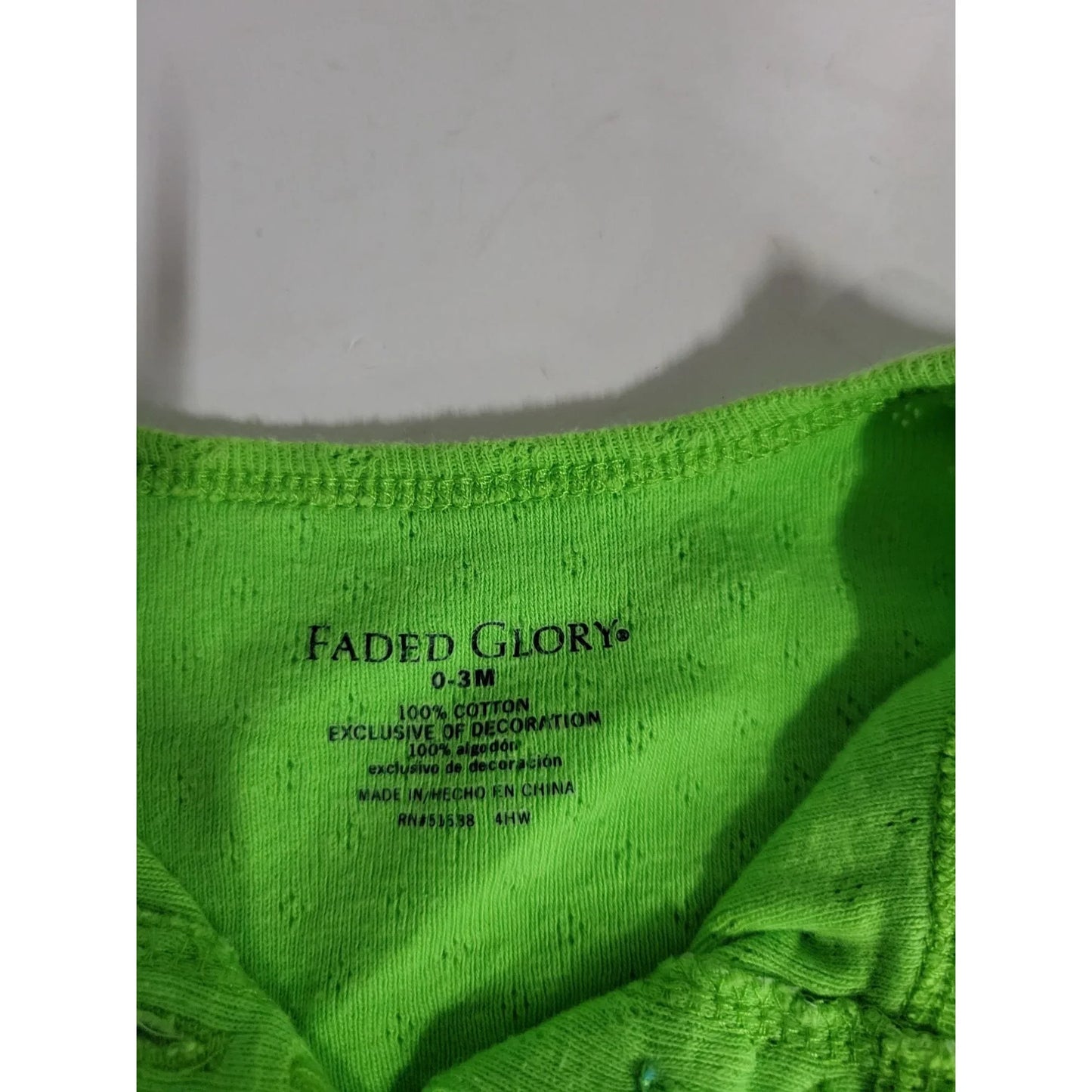 Faded Glory Green/Blue Onesie Size 0-3M for Baby Girl - A+ Stuff