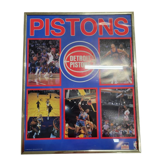 Vintage Detroit Pistons 1988 Starline Inc. NBA Basketball Framed 20x16 Poster - A+ Stuff