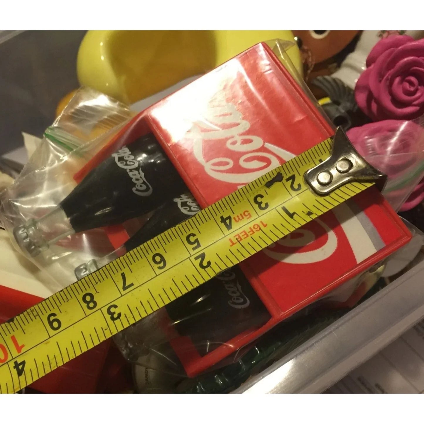 Vintage 1995 Mini 5 Pack of Coca Cola Bottles Refrigerator Magnet - A+ Stuff
