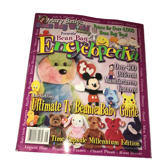 Vintage 1999 Beanie Baby Mary Beth's Bean Bag World Bean Bag Encyclopedia - A+ Stuff