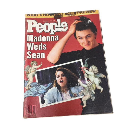 Vintage People Weekly Magazine- Madonna Weds Sean- Sept. 2 1985 - A+ Stuff