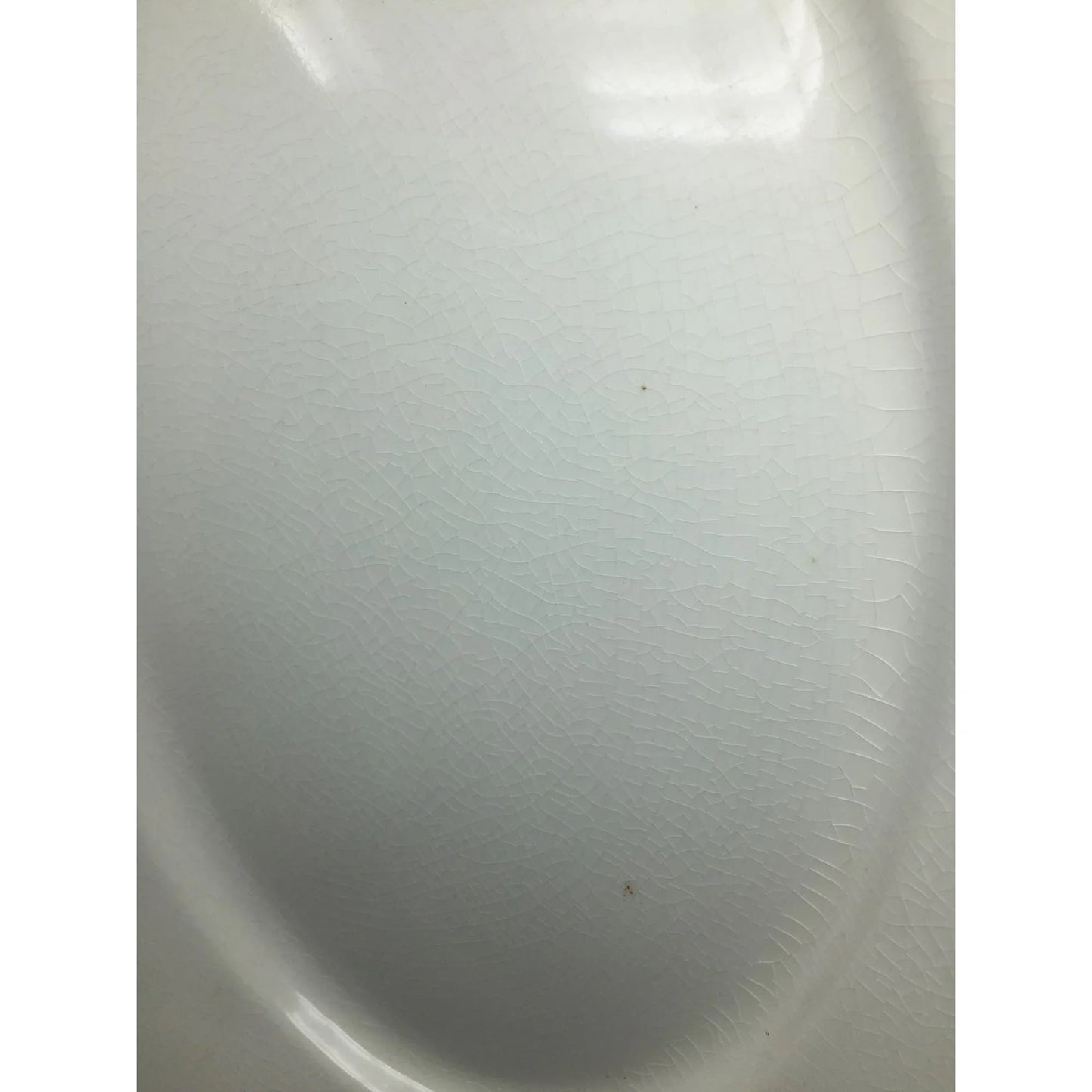 Vintage Large Oval Round White Plate with TST Stamp on Bottom - A+ Stuff