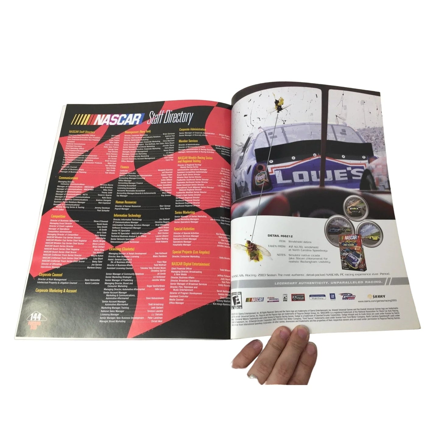NASCAR Pocono 500 June 8, 2003 Collectible Racing Program A+ Stuff A+ Stuff