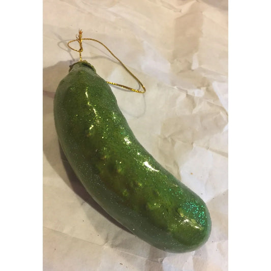 Green Sparkly Pickle Christmas Tree Ornament - A+ Stuff