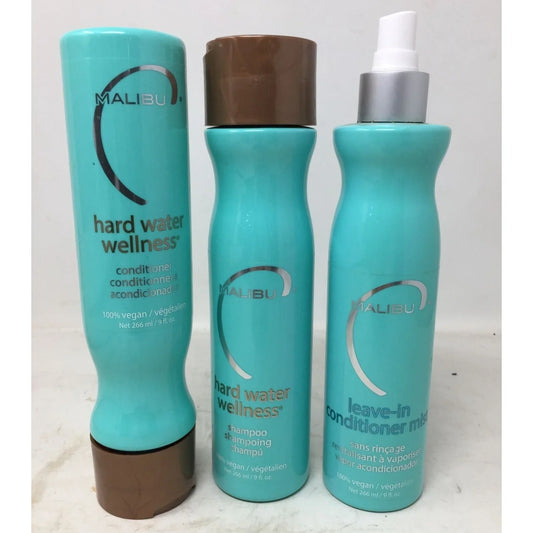 Malibu C Hard Water Wellness Shampoo, Leave In Conditioner & Conditioner Set malibu c A+ Stuff