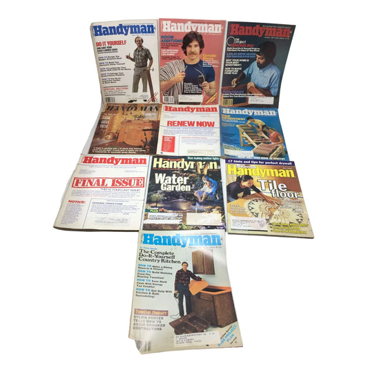 Vintage Bundle of 10 Handyman Magazines - A+ Stuff