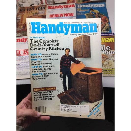 Vintage Bundle of 10 Handyman Magazines - A+ Stuff
