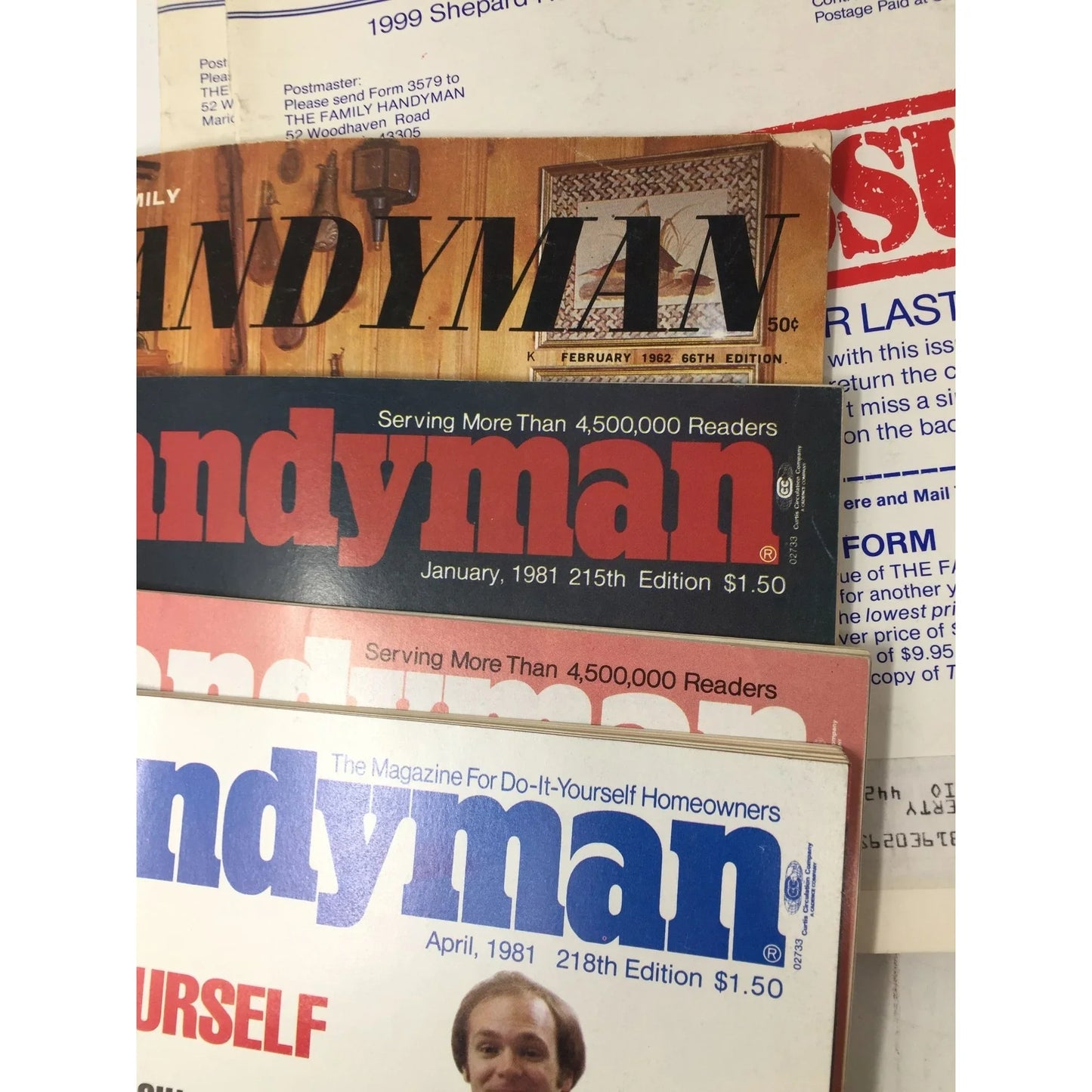 Vintage Bundle of 10 Handyman Magazines - A+ Stuff