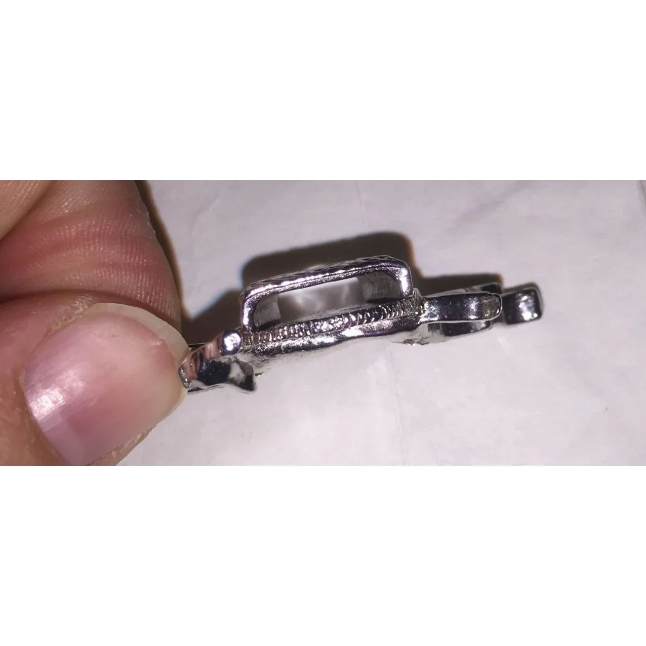 Vintage Silver Tone Greyhound String Tie Clasp/Clip or Scarf Knot - A+ Stuff