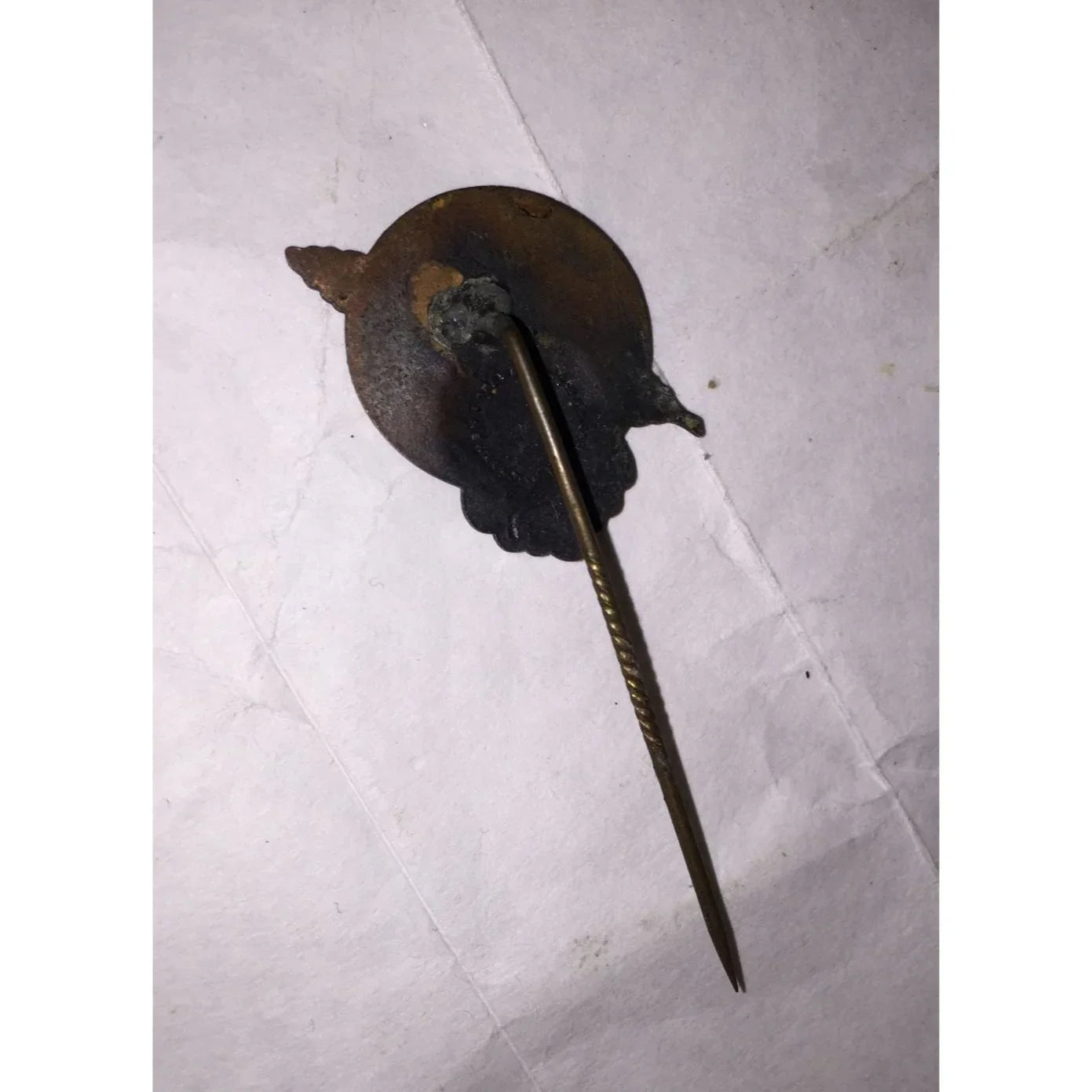 Michigan Teachers Assoc Long Pin - nice detailing - classic piece patina - A+ Stuff