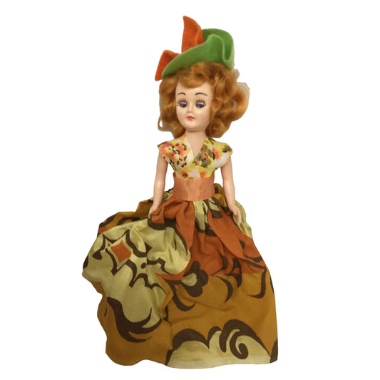 Vintage Collectible Ginger Haired Doll wearing Dress and Hat - Eyes open/close A+ Stuff A+ Stuff