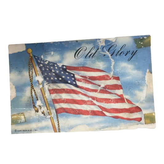 Vintage Postcard American Flag Patriotic Old Glory Scene July 2, 1942 A+ Stuff A+ Stuff