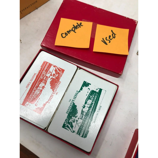 Vintage Playing Cards in Red box The Bradenton Harold- Bradenton, Florida A+ Stuff A+ Stuff