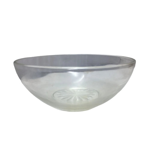 Small Vintage Clear Glass Bowl w/ Cut Glass Pattern on the Bottom (5" Wide & 2" Tall) - A+ Stuff