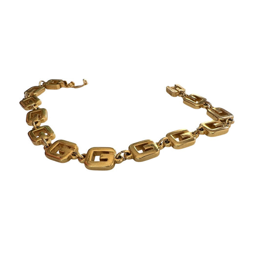 Givenchy Repeating G's Vintage Gold Plate Bracelet