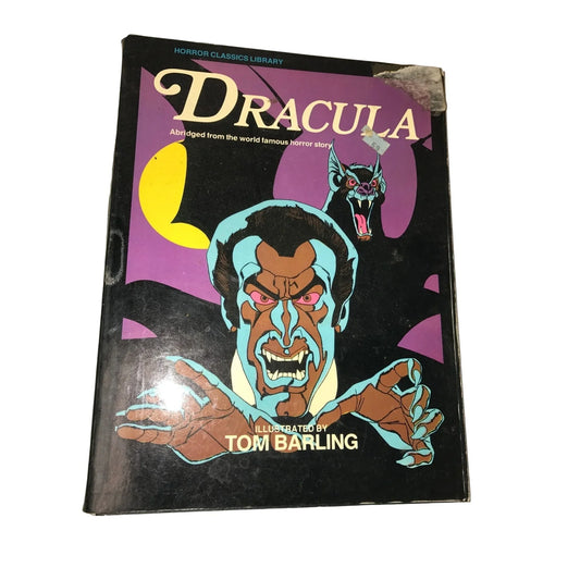 Dracula Horror Classics Library Illustrated by Tom Barling Vintage Hardcover Book - A+ Stuff