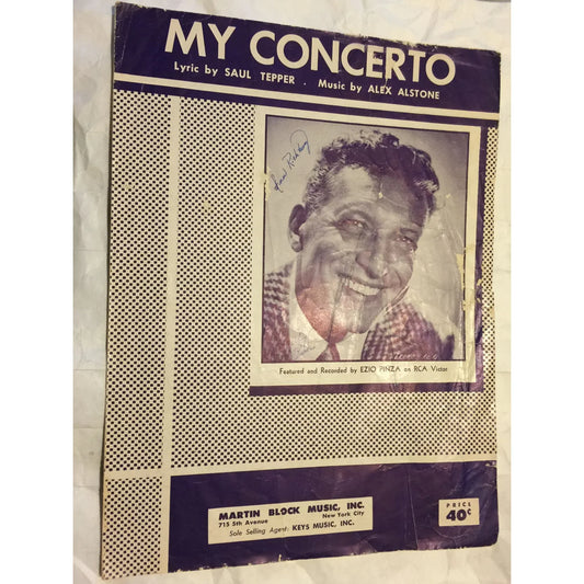 My Concerto by Saul Tepper & Alex Alstone Vintage Sheet Music Book - A+ Stuff