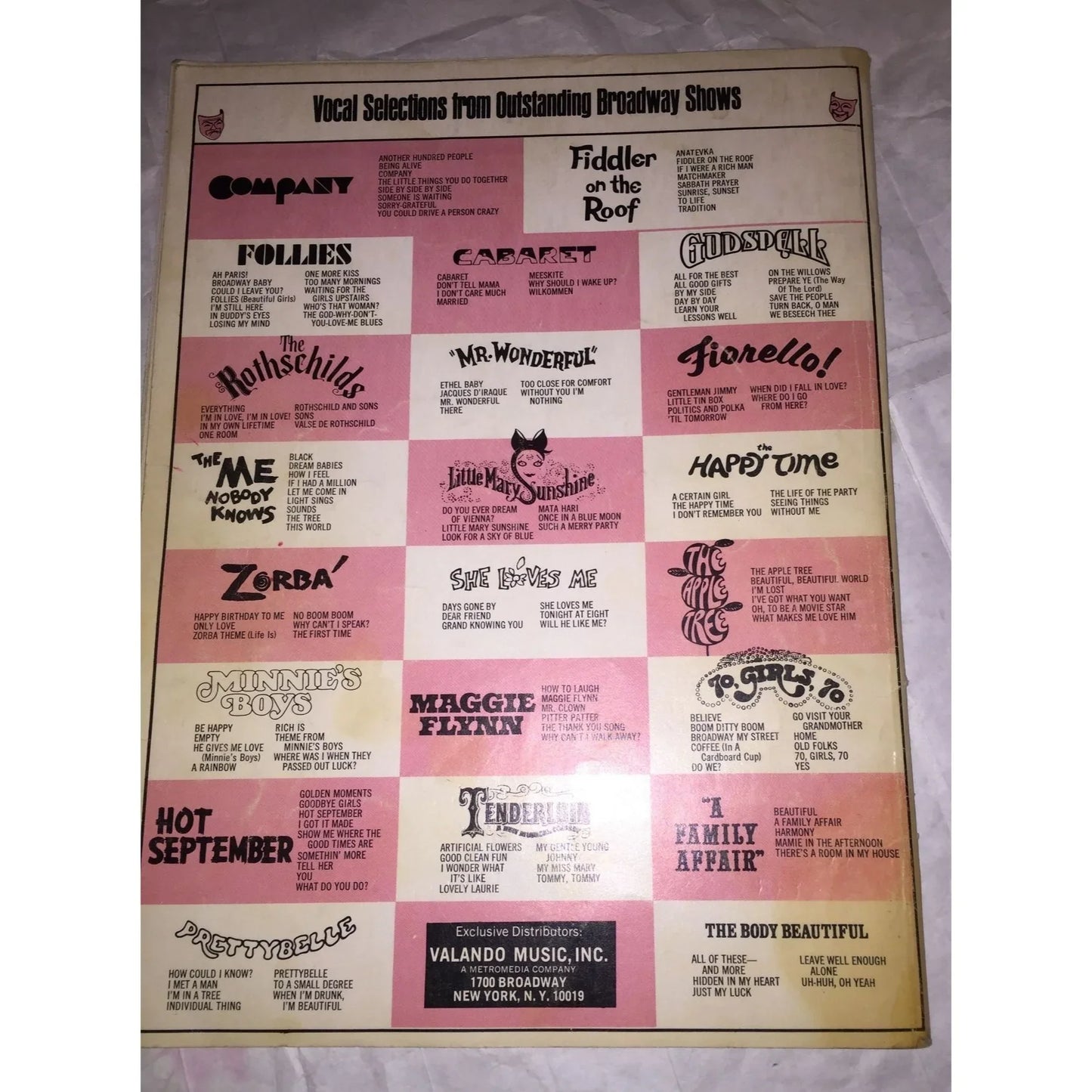 Vintage Vocal Selections Godspell David Byrd Souvenir Musical Theatre Program - A+ Stuff