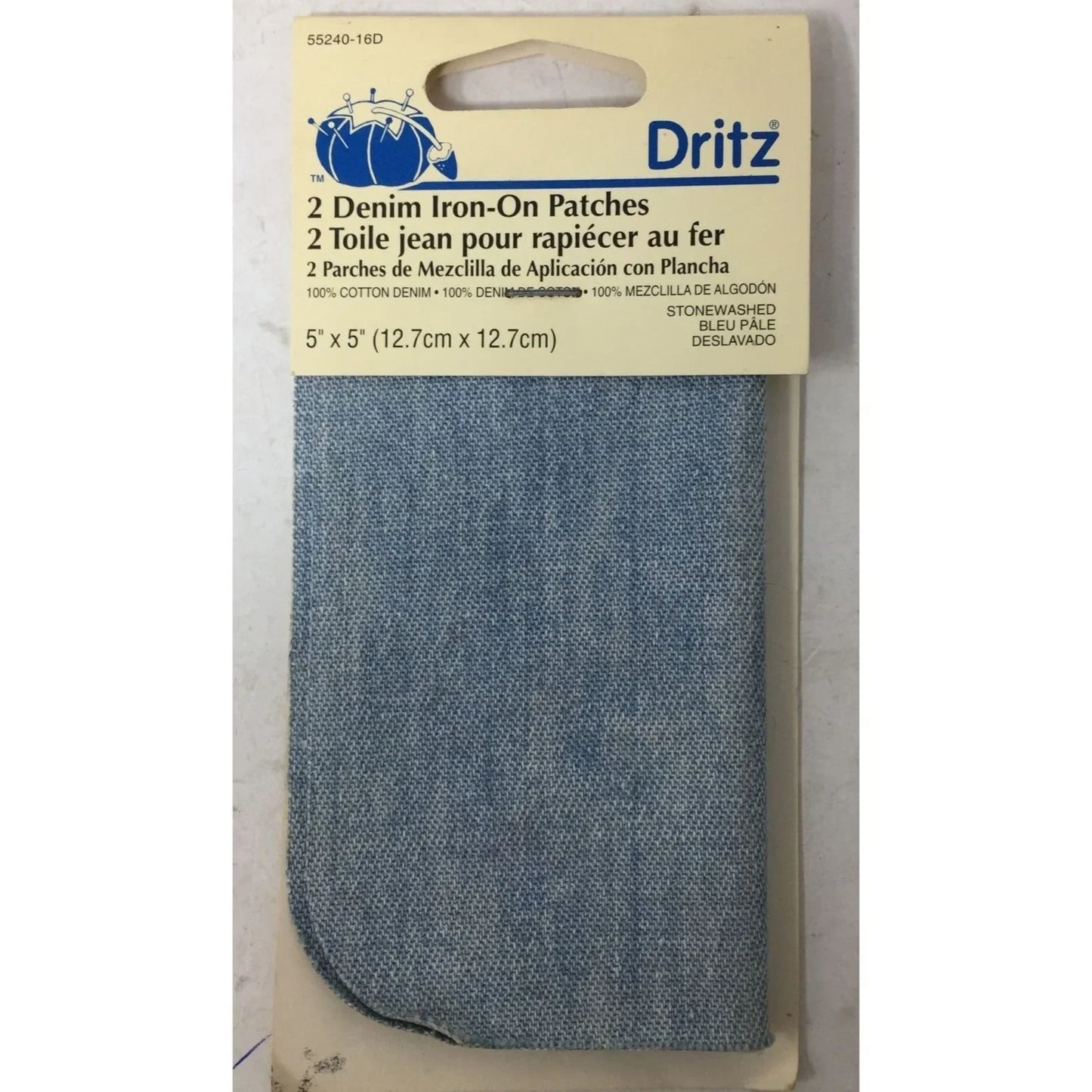 Dritz Stonewashed Denim Iron-On Patches (2 packs) dritz A+ Stuff
