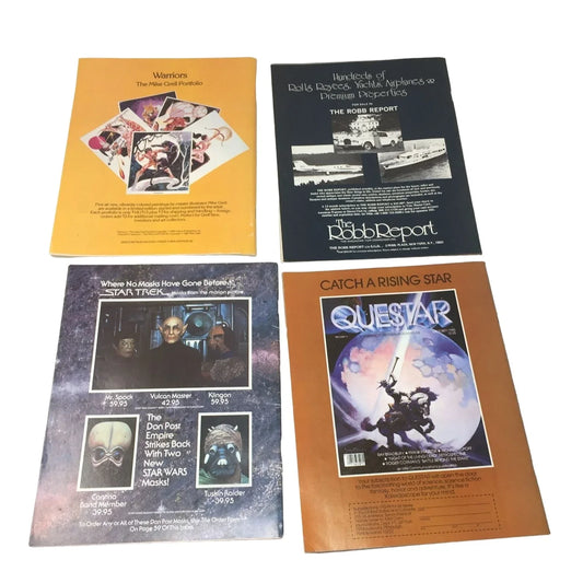 Vintage 1980 Questar Science Fiction/Fantasy Adventure Magazines (4) - A+ Stuff
