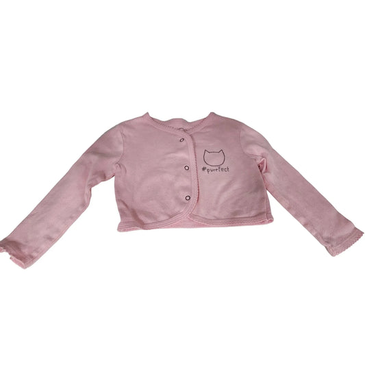 Baby Girl "Lamaze" Cat Purrfect Pink Sweater W/ Buttons Size 18M - A+ Stuff