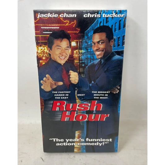 Rush Hour Action Comedy VHS Tape (New!) Starring Jackie Chan/Chris Tucker - A+ Stuff